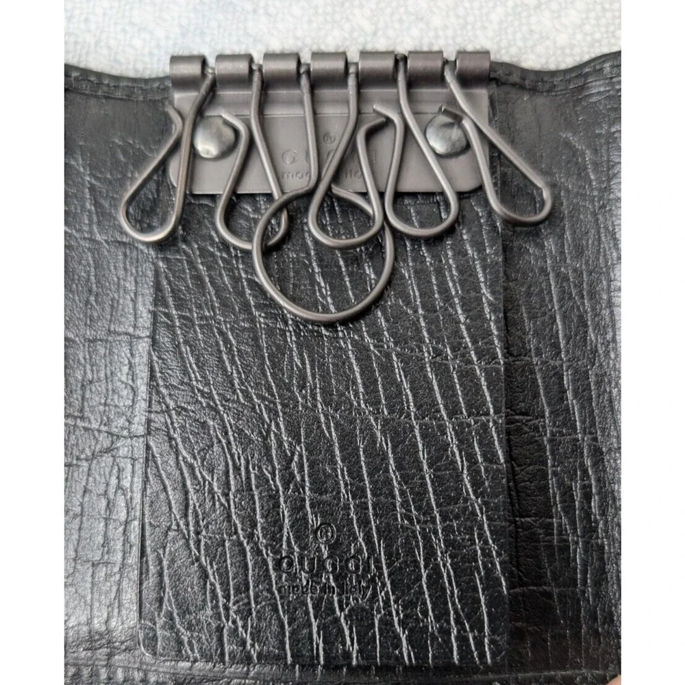 Gucci GG Canvas Bamboo 6 Key Holder Case‎ NEW w/box